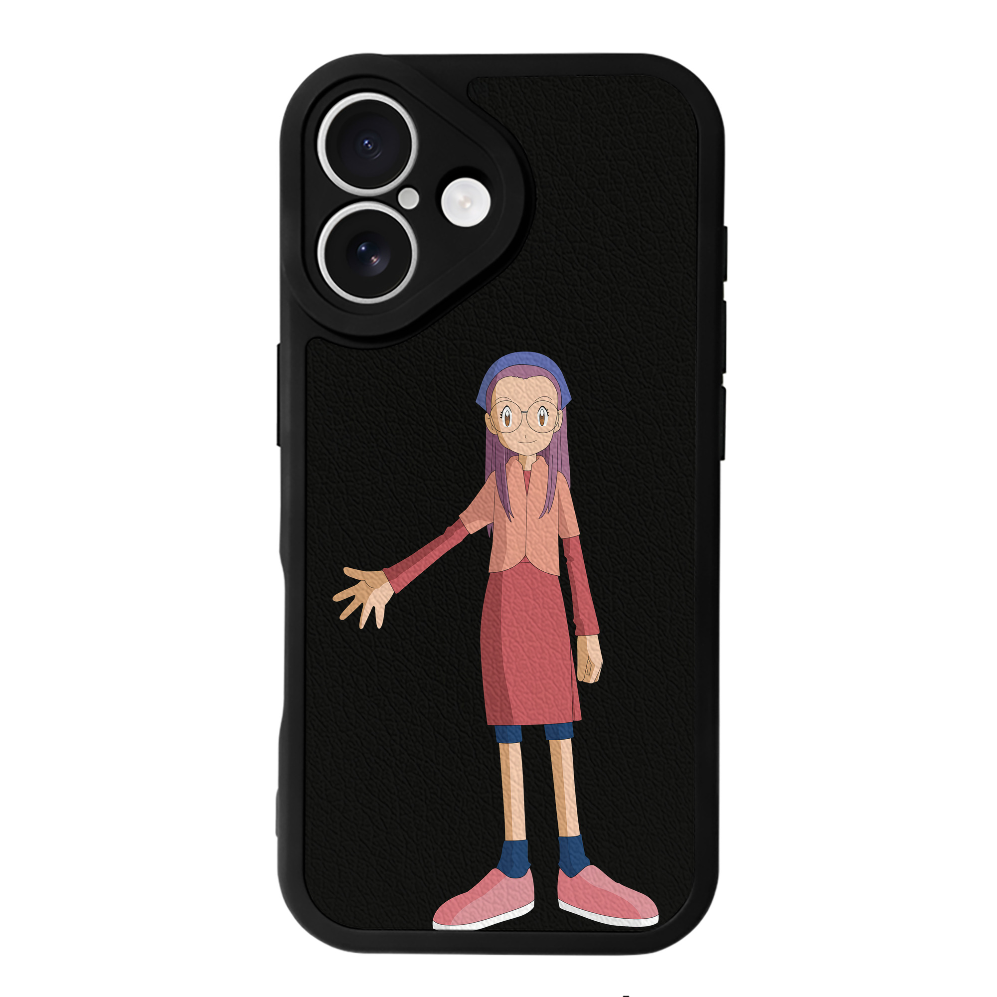 （画像用） Digimon デジタルモンスター/デジモン 【iPhone 16シリーズ対応】シリコンスマホケース（レザー調） 材質：シリコン